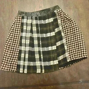 Topshop Women's Green and Pink Skirt